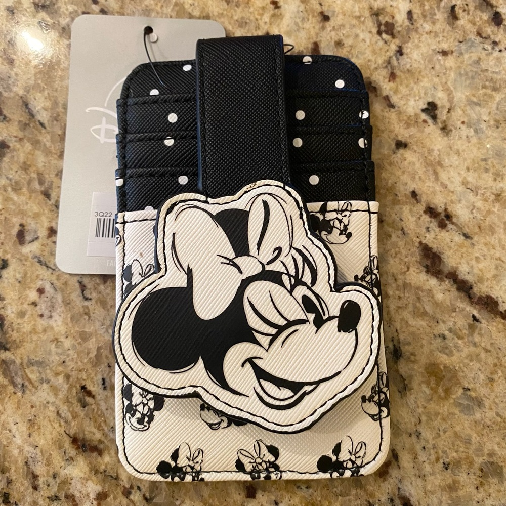 NEW!!! Disney Minnie Mouse black and white card holder